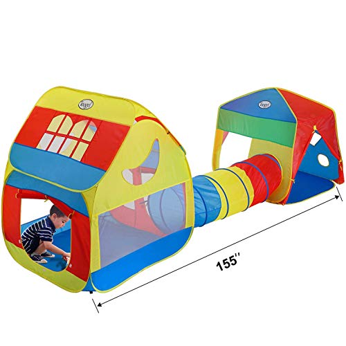 Playhouse Tents Popup Play Tent with Tunnel for Kids, Girls & Boys,3