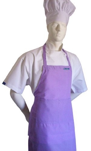 CHEFSKIN ADULT APRON WITH POCKET, POLYESTER FABRIC SUPER LIGHTWEIGHT AND COMFORTABLE EASY WEAR, EASY WASH, WONT FADE WONT SHRINK AVAILABLE IN WHITE, BLACK, LIME, GREEN, BABY BLUE, ROYAL BLUE, NAVY BLUE, LAVENDER, PURPLE, YELLOW, ORANGE, RED, BEIGE, CHOCOL