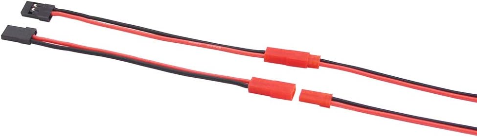 OliYin 10pcs JR Futaba Male Servo Connector Plug to JST Female Adapter Cable 20awg 10cm Silicone Wire for RC Lipo Battery(pack of 10) - Image 5
