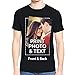 Custom T Shirts - Design Your Own Tee Shirts - Customize Photo T-Shirts Personalized for Men, Print Front and Back Black