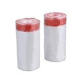 Pekky 1.2 Gallon Small Drawstring Trash Bags, Clear , 120 Counts