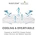 SLEEP ZONE Mattress Topper Full Size Mattress Pad, Cooling Quilted Fitted Mattress Cover, Machine Washable Mattress Protector, Soft Fluffy Down Alternative, Deep Pocket 8~21 inch (White, Full)