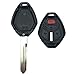 4 Buttons Uncut Keyless Entry Remote Key Fob Shell fits Mitsubishi 2006-2007 Eclipse / 2006-2007 Galant (No Chips)