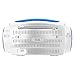 Ematic CD Boom Box with Bluetooth Audio and Speakerphone, Blue