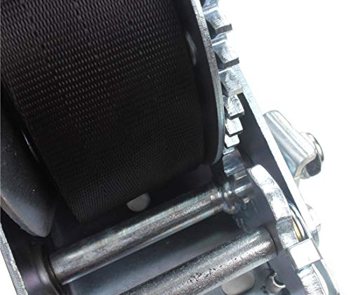 AC-DK 1600 lb - 3500 lb Hand Gear Winch Come with Two Crank Handles! - Manual Operating with Strap & Cable for Boats and Trailers(1600 lb with Strap).
