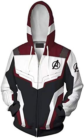 Genzn Unisex Superhero Cosplay Hoodie 3D Printed Hoodies Costume Zip Up Sweatshirt