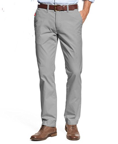 Tommy Hilfiger Mens Custom Fit Chino Pants (34x30, Griffin Grey)