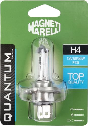 Quantum Energy Ampoule halogène unique Magneti Marelli H4 pour voiture 12V 60/55W connexion P43t
