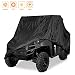 Indeedbuy Waterproof UTV Cover, Heavy Duty Black Protects 4 Wheeler from Snow Rain or Sun,Integrated Trailer System
