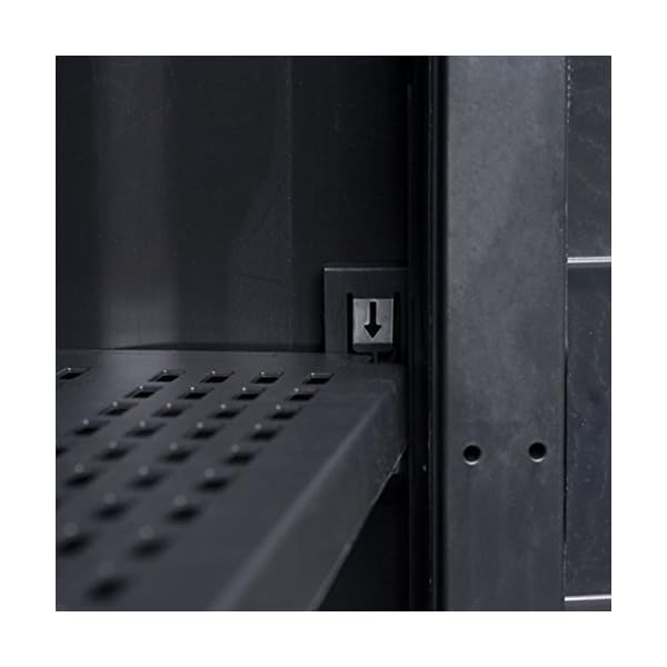 Gartenschrank Universal Multifunktionsschrank aus Kunststoff Mit 2 Türen und 3 verstellbaren belüfteten Regalen… – Bild 7