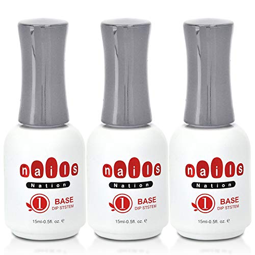 Dip Powder Gel Liquid Set Only 3 x 15ml/ Bottles Base Coat Liquid Set