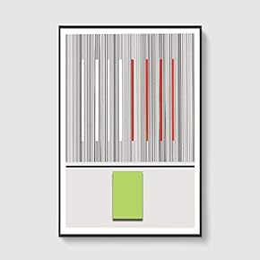 Framed Canvas Home Artwork Decoration Lines Art Canvas Wall Art for Living Room, Bedroom - 16x24 inches