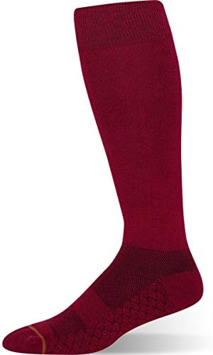 Argoz Mens Solid Burgundy Red Sock Large Red