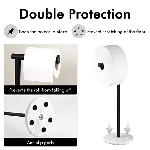 KES Black Toilet Paper Holder Stand Freestanding Toilet Paper Stand for