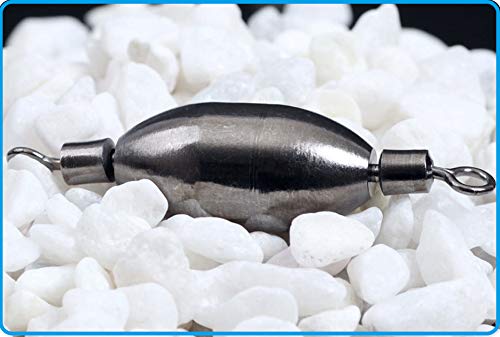 Caija-H Brass Fishing Sinker with Inner Swivel Set for Freshwater/Saltwater - 15 Sizes