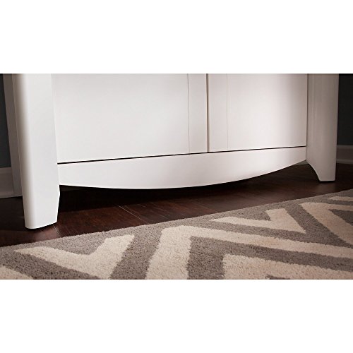 Bush Furniture Aero Tall Library Storage Cabinet with Doors in Pure White - Thumbnail 4