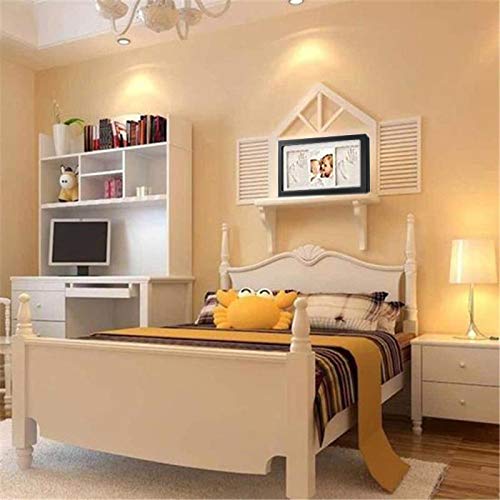 nuaele Baby Hand and Footprint Kit, Baby Girl Gifts, Baby Boy Gifts, Wall Mount & Desktop Mount Decor Shower Picture Frames Gift for Newborns - Roller, Mounting Hardware and Instructions - Black
