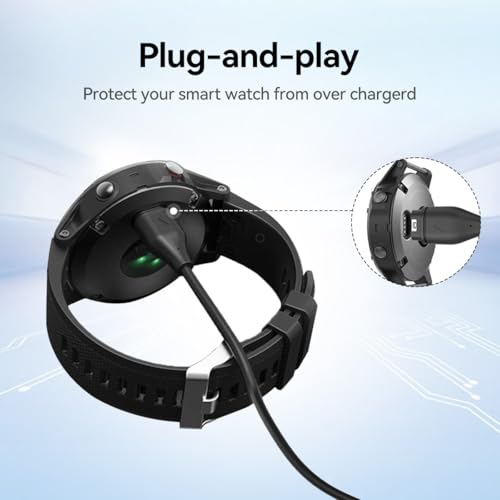 T Tersely [2-PACK] Charging Cable for Garmin Vivoactive 3 4 4s, 1M Charger for Venu 2 2s Instinct Fenix 7 7S 7X/6 6S 6X/5 5S 5X/Forerunner 255 255S 55 935/Approach S40 S42 S60/Venu sq 2 2S/D2