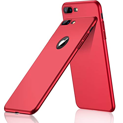 CASEKOO iPhone 8 Plus Case Slim Fit Ultra Thin Case Hard Sleek Protective [Scratch Resistant] Matte Finish Great Grip Cover Compatible with iPhone 8 Plus-Lava Red