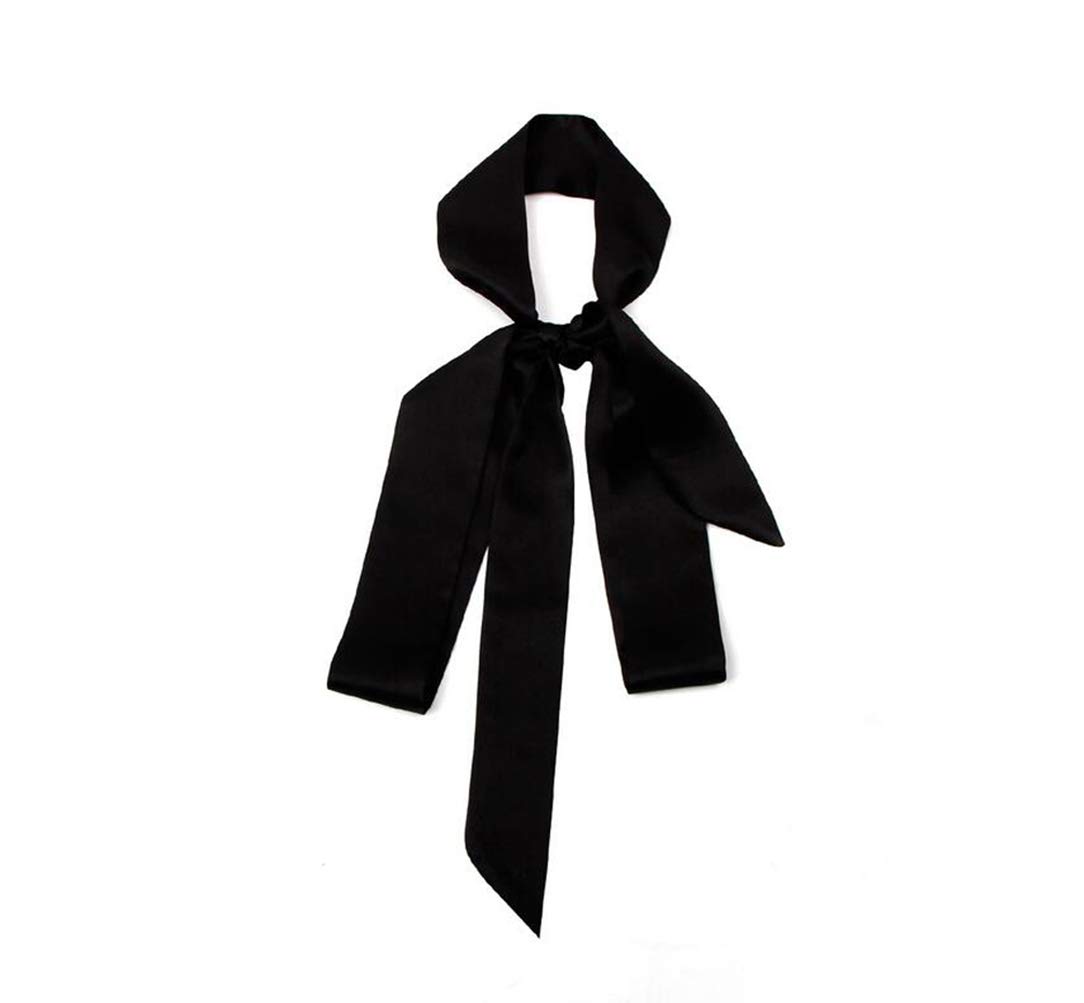 1PCS Black Long 200cm/2.18 Yards Multifunction Women Lady Girl Skinny Thin Chiffon Long Tie Scarf -Silk Scarves Bag Band Belt Neckerchief for Spring Summer 1PCS Black Long 200cm/2.18 Yards Multifunction Women Lady Girl Skinny Thin Chiffon Long Tie Scarf -Silk Scarves Bag Band Belt Neckerchief for Spring Summer