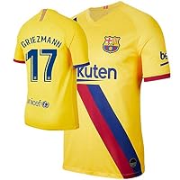 New Griezmann #17 Barcelona Away Mens Soccer Jersey 2019/2020 Season Color Yellow Size XL