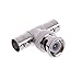 OdiySurveil (TM) 10Pack T Shape BNC Male Jack to Double Female Plug Tee Connector Splitter