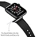 KYISGOS Compatible with iWatch Band 44mm 42mm, Genuine Leather Replacement Band Strap Compatible with Apple Watch Series 5 4 3 2 1 42mm 44mm, Black