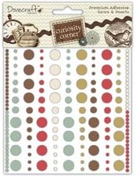 Bulk Buy: Trimcraft Paper Crafts (3-Pack) Curiosity Corner Adhesive Pearls &amp; Gems DCGE010