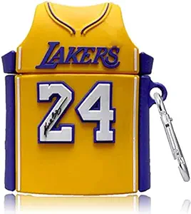 AirPod 2&1 Box, Suitable for Men and Women Soft Silicone Protective Cover, Lovely Trendy Fashion Mamba Spirit Inheritance, Cool Design Accessories, Suitable for Airpods-3D Yellow 24