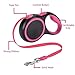 Retractable Dog Leash 16 ft Heavy Duty Walking Leashes Perfect for Medium Small Dog One Button Brake & Lock Comfortable Hand Grip Tangle Free with Anti-Slip Handle (Pink)