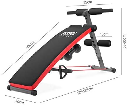 FITFIU Fitness BA-20 - Banco Abdominales plegable y ajustable ...