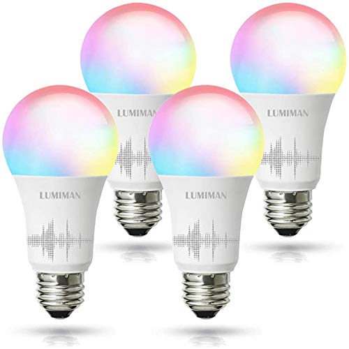 LUMIMAN Smart WiFi Light Bulb, Led RGBCW(RGB+Warm White to Daylight White) Color Changing, Work with Amazon Alexa and…