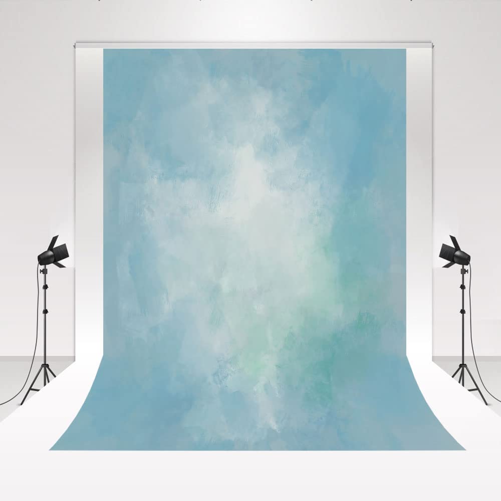 Kate Baby Blue Gradient Art Photo Studio Background 1.5x2.2m/5x7ft — image 1