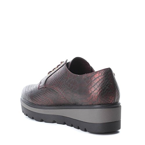 41cOdg4tJYL Zapato DE Mujer XTI Plano con Cierre DE Cordones INGLESES Burdeos Zapato DE Mujer XTI Plano con Cierre DE Cordones INGLESES Burdeos - Imagen 4