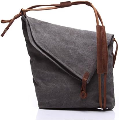 Vere Gloria Purse Canvas Messenger Bag Crossbody Shoulder Hobo Handbags for Women and men (Gray)