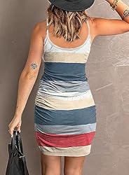 Acelitt Stripe Sundress for Women 2023 Summer