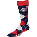 Cleveland Indians Argyle Unisex Crew Cut Socks - One Size Fits Most