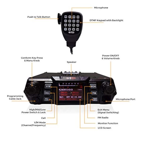 BTECH GMRS50X1 Radio GMRS 50 W escaneo de VHF UHF - Imagen 8