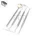 Dental Tartar Calculus Plaque Remover Tooth Scraper, Dental Mirror & Scaler Set