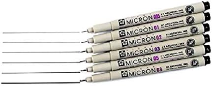 Sakura Pigma Micron All Black Open Stock 6 Pen Set