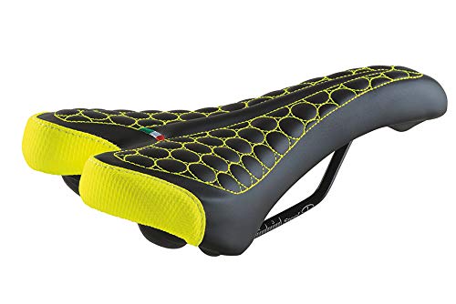 Selle Montegrappa FatBike Saddle MTB Trekking Unisex SM 4010 in 6 Colours Made in Italy Black Yellow