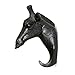 HERNGEE Giraffe Head Single Wall Hook/Hanger Animal Shaped Coat Hat Hook Heavy Duty, Rustic Decorative Gift, Black