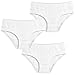 Made in USA Girls' Briefs Underwear Panties in 100% Cotton for Sensitive Skin, 3-Pack