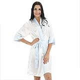 ALJL silk gown Lady Sexy Plain Flanger Bathrobe