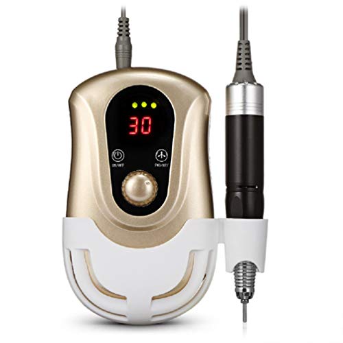 Electric Nail Drill 30000RPM Machine Cutter Manicure Pedicure Tools With Accessory Profession Grinding Nail Art Equipment Kit (US PLUG beige)