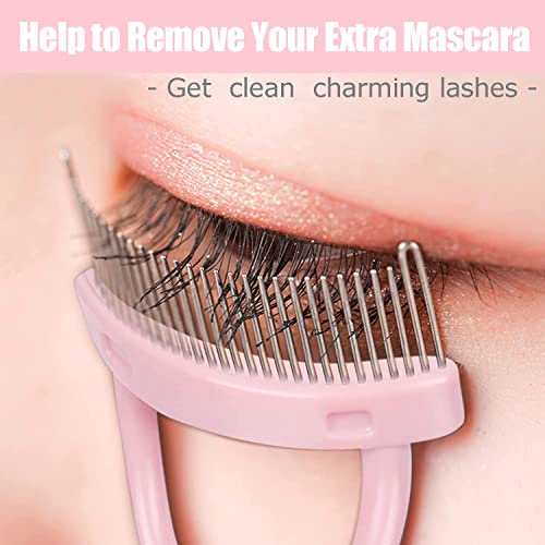 Eyelash Comb, BYVUTE Eyelash Mascara Separator with Comb Cover, 4pcs