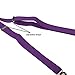 Suspenders - Solid Purple Adjustable Braces with Silver Clips by CoverYourHair