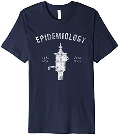 Men's Epidemiology John Snow Water Pump Shirt Small Navy