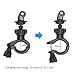 TEKCAM Action Camera Bike Mount Holder 360 Degree Rotatable Motorcycle Bicycle Rod Bar Handlebar Clamp Mount Bracket Compatible for Gopro Hero 7 6 5 AKASO EK7000 4K Apeman Campark Crosstour Camera