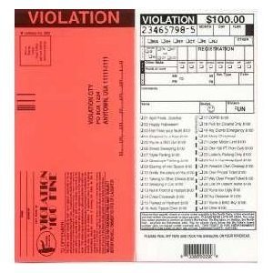 Set of 10-Fake Parking Tickets